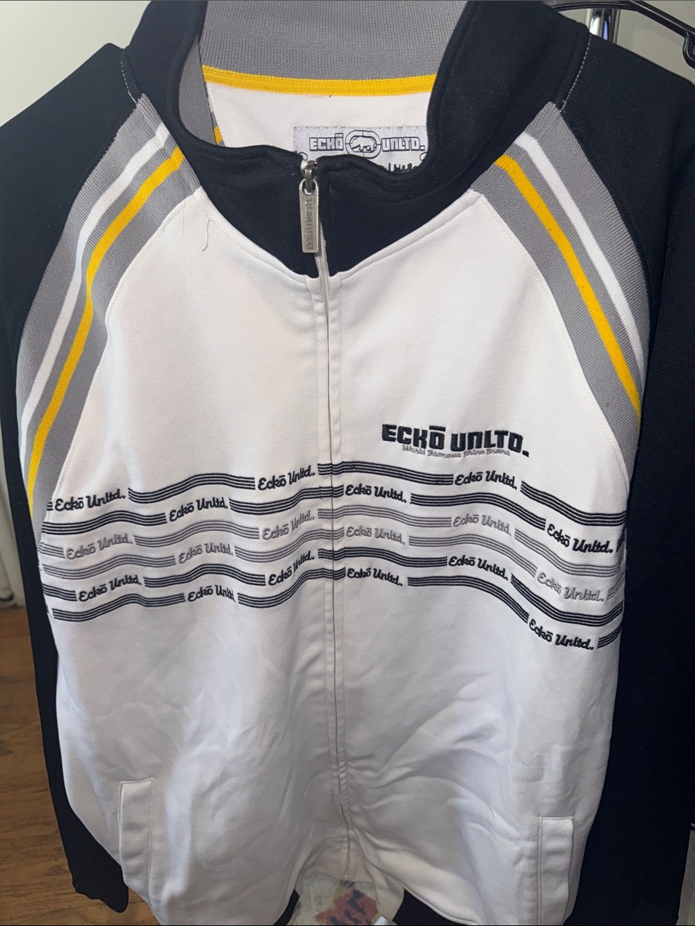 Ecko Unlimited Kids White, Black & Yellow Track Jacket